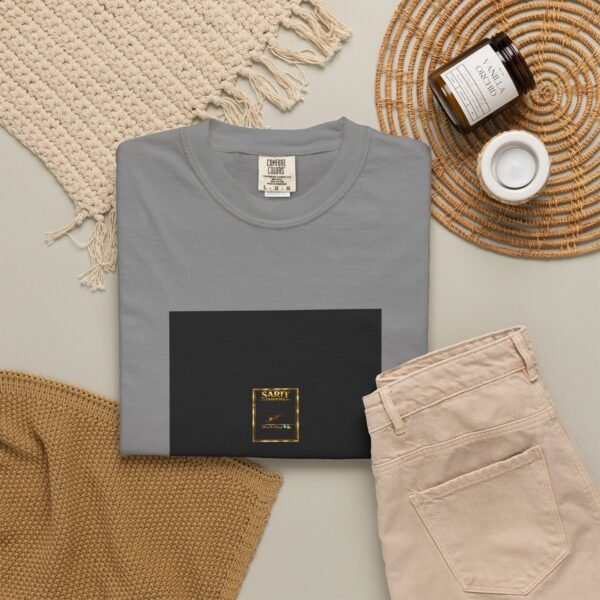 ESSENTIAL Gold Logo Luxury T-Shirt — SARIT Fashions Premium Garment-Dyed Tee