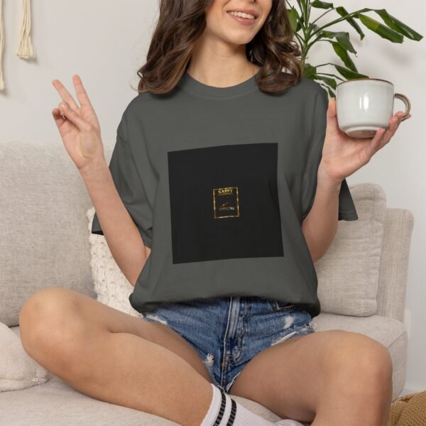 ESSENTIAL Gold Logo Luxury T-Shirt — SARIT Fashions Premium Garment-Dyed Tee