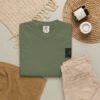 ESSENTIAL Gold Logo Luxury T-Shirt — SARIT Fashions Garment-Dyed Tee