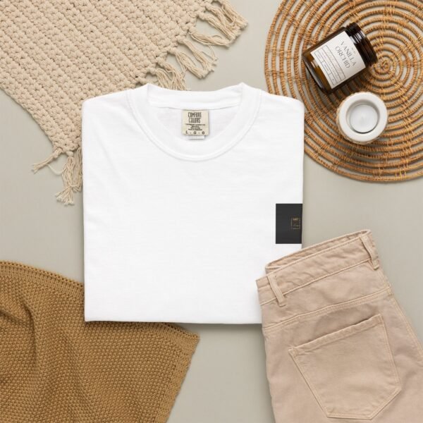 ESSENTIAL Gold Logo Luxury T-Shirt — SARIT Fashions Garment-Dyed Tee