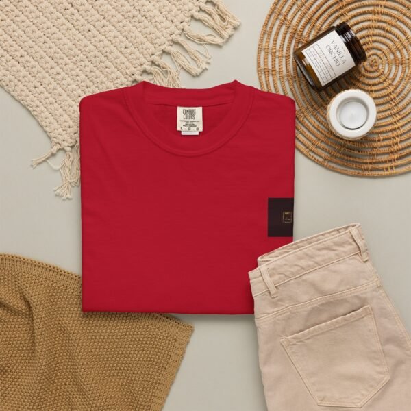 ESSENTIAL Gold Logo Luxury T-Shirt — SARIT Fashions Garment-Dyed Tee
