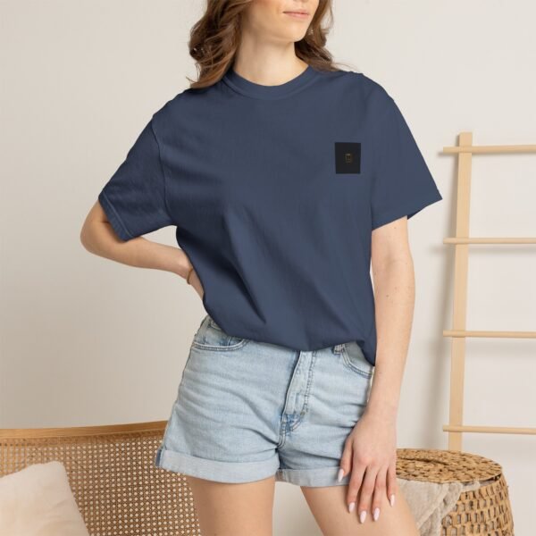 ESSENTIAL Gold Logo Luxury T-Shirt — SARIT Fashions Garment-Dyed Tee