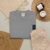 ESSENTIAL Gold Logo Luxury T-Shirt — SARIT Fashions Garment-Dyed Tee