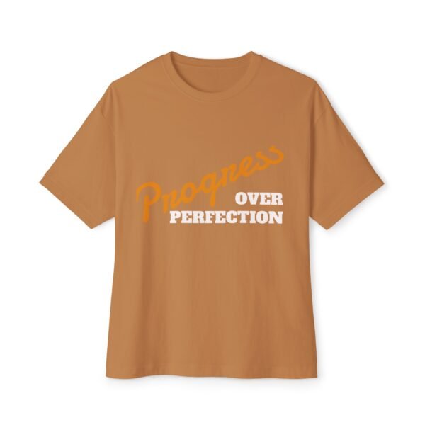 Progress Over Perfection Typographic Tee — Motivational Unisex T‑Shirt