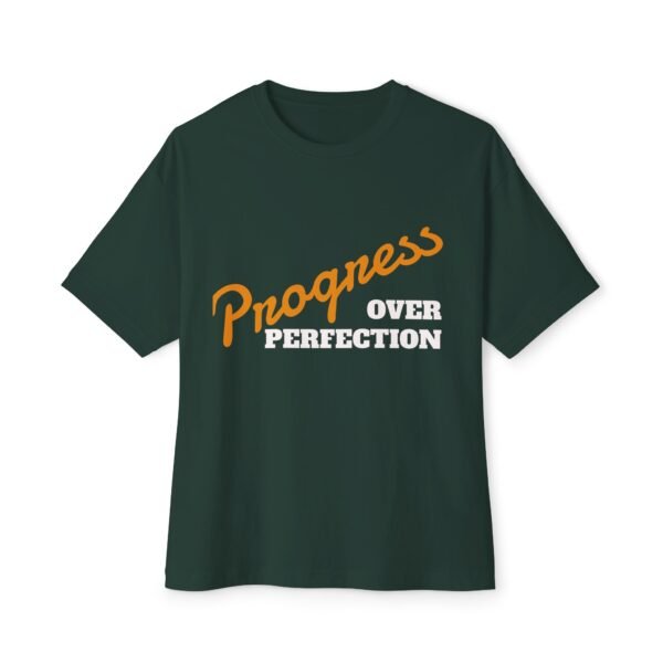 Progress Over Perfection Typographic Tee — Motivational Unisex T‑Shirt