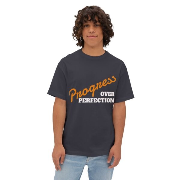 Progress Over Perfection Typographic Tee — Motivational Unisex T‑Shirt