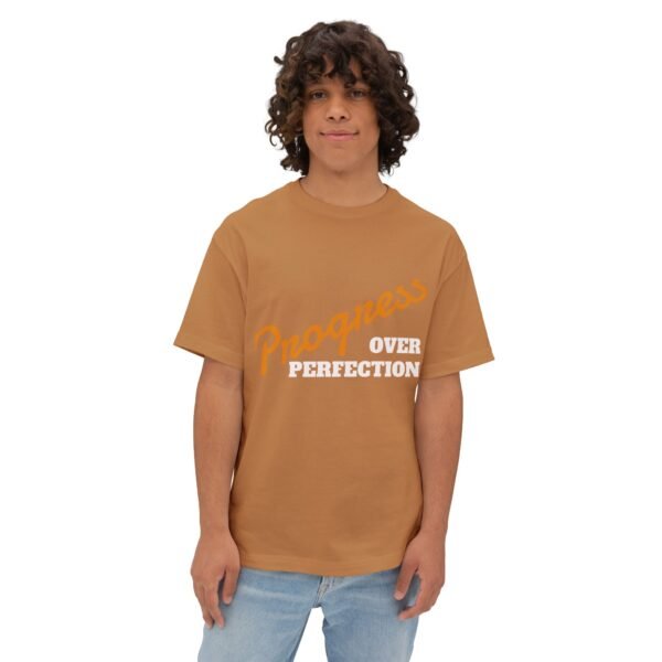 Progress Over Perfection Typographic Tee — Motivational Unisex T‑Shirt