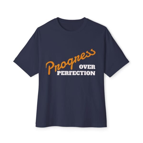 Progress Over Perfection Typographic Tee — Motivational Unisex T‑Shirt