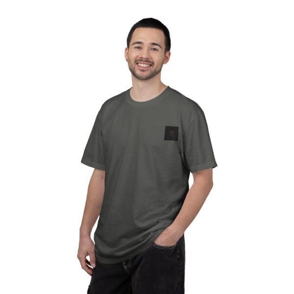 ESSENTIAL Gold Logo Luxury T-Shirt — SARIT Fashions Garment-Dyed Tee