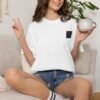 ESSENTIAL Gold Logo Luxury T-Shirt — SARIT Fashions Garment-Dyed Tee
