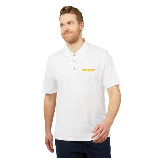 SMART ADIDAS Performance Polo Shirt — Lightweight White Golf & Work Polo
